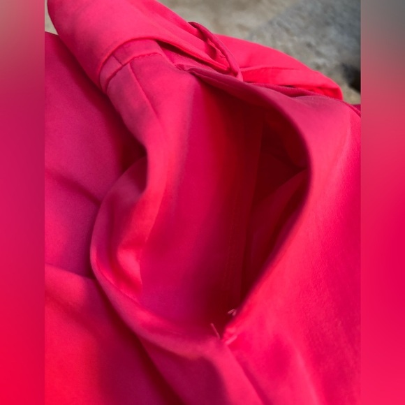 ZARA BASIC HIGH WAISTED TIE SASH HOT PINK TAPERED LEG PANTS SIZE XS💞🩷 - Picture 6 of 8